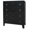 vidaXL Ladekast industri&euml;le stijl 78x40x93 cm metaal zwart