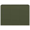 vidaXL Plantenbak 120x40x80 cm koudgewalst staal olijfgroen