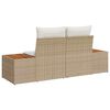 vidaXL Tuinbank Beige 184 x 62 x 85cm poly rattan