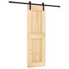 vidaXL Schuifdeur 70 x 210 cm Massief Grenenhout (Niet-Behandeld)