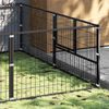 vidaXL Hondenkennel 16 m&sup2; staal zwart
