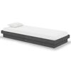 vidaXL Bedframe massief hout grijs 75x190 cm