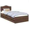 vidaXL Bedframe met lade Bruin Eiken 100 x 200 cm Ingenieurshout