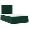 vidaXL Ottoman bed met matrassen 120x200cm fluweel donkergroen