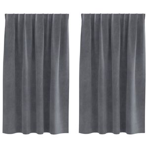 vidaXL Verduisterende gordijnen 2 st Lichtgrijs 140 x 140 cm fluweel