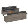 vidaXL Tuinbankenset 9 st Grijs poly rattan