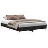 vidaXL Bedframe Zwart Eiken 203 x 153 x 25 cm Bewerkt hout