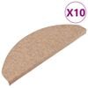 vidaXL Trapmatten zelfklevend 10 st 65x22,5x3,5 cm beige