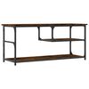 vidaXL Tv-meubel 103x38x46,5 cm bewerkt hout staal gerookt eikenkleur