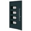 vidaXL Voordeur 100x200 cm aluminium en PVC antracietkleurig