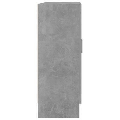 vidaXL Vitrinekast 82,5x30,5x80 cm spaanplaat betongrijs