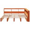 vidaXL Bed met boekenkast zonder matras grenenhout wasbruin 180x200 cm
