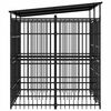 vidaXL Hondenkennel met dak 3,69 m&sup2; staal