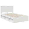vidaXL Bedframe met hoofdeinde Wit 135 x 190 cm Massief grenenhout