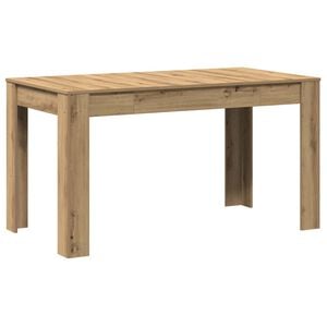 vidaXL Eettafel 140x74,5x76 cm bewerkt hout artisanaal eikenkleurig