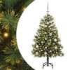 vidaXL Kunstmatige Scharnier Kerstboom met Cones Groen 120 cm