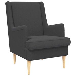 vidaXL Fauteuil Donkergrijs Boucl&eacute;