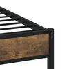 vidaXL Bedframe zonder matras metaal gerookt eikenkleurig 75x190 cm
