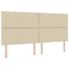 vidaXL Hoofdbord Cr&egrave;me 200 cm Stof