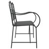 vidaXL Tuinbank Zwart 103,5 x 59 x 89 cm Staal