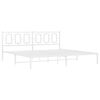 vidaXL Bedframe met hoofdbord metaal wit 193x203 cm