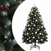 vidaXL Kunstkerstboom groen met kerstballen 150 cm 150 LED's Warmwit