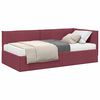 vidaXL Hoekbedframe met Matras 2 st Wijnrood 80 x 200 cm Fluweel
