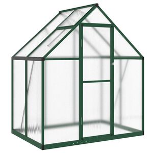 vidaXL Tuinkas met basisframe 169x114x195 cm aluminium groen