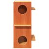 vidaXL Kattenhuis 43x43x90 cm massief grenenhout wasbruin