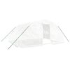 vidaXL Kas met stalen frame wit 20 m&sup2; 5x4x2,3 m