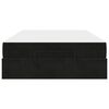 vidaXL Bedframe met matras met matras 2 pcs Zwart Fluweel