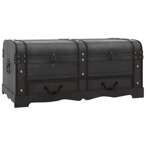vidaXL Dekenkist 90x51x42 cm hout zwart