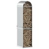 vidaXL Haardhoutopslag 40x45x170 cm gegalvaniseerd staal zilverkleurig