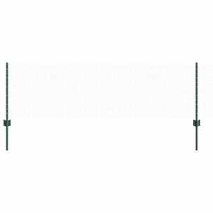 vidaXL zeshoekig gaasgek met palen 25 x 0,6 m PVC-Coated Staal Groen