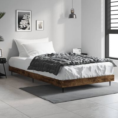 vidaXL Bedframe zonder matras hout gerookt eikenkleurig 90x200 cm