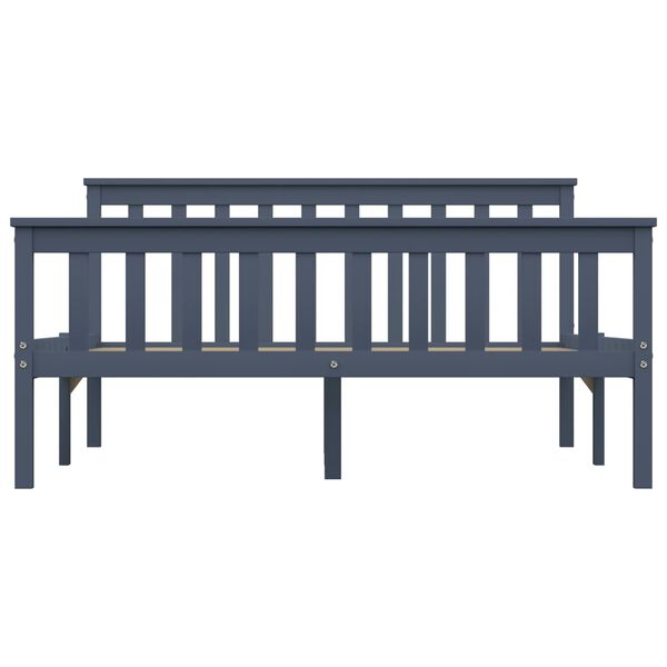 vidaXL Bedframe met 2 lades massief grenenhout grijs 140x200 cm