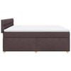 vidaXL Boxspring met matras stof donkerbruin 180x200 cm