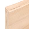 vidaXL Wastafelblad 100x50x(2-6) cm onbehandeld massief hout