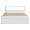 vidaXL Bedframe met hoofdbord massief grenenhout wit 150x200 cm