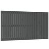 vidaXL Wandhoofdbord 159,5x3x90 cm massief grenenhout grijs