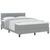 vidaXL Boxspringbed met matras Lichtgrijs 140 x 190 cm Stof