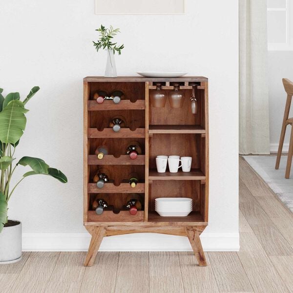 vidaXL Rek Bruin 60 x 30 x 90 cm Massief Gerecycled Hout