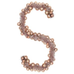 vidaXL Kerstbal Guirlande LED's Rose Gold 186 cm Polystyreen
