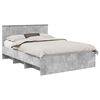vidaXL Bedframe met hoofdeinde Beton Grijs 150 x 200 cm Bewerkt hout