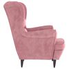 vidaXL Fauteuil fluweel roze