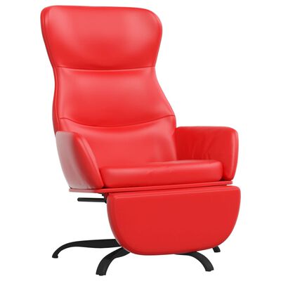 barrière geld conversie vidaXL Relaxstoel met voetensteun kunstleer rood online kopen | vidaXL.be