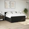vidaXL Boxspring met matras stof zwart 200x200 cm