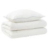 vidaXL Dekbed en Kussen Set 2 st 135x200 cm 4 seizoenen 350 GSM Wol