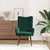 vidaXL Fauteuil Donkergroen 63 x 67 x 94 cm Fluweel