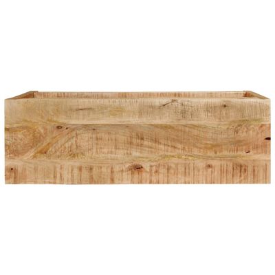 vidaXL Wandtafel met 2 lades 110x35x75 cm massief mangohout